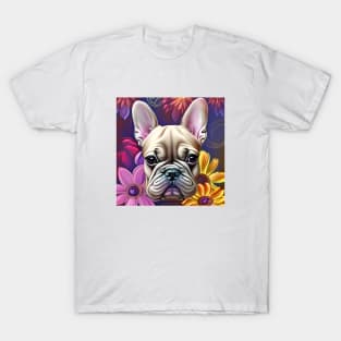 Beautiful Frenchie Flower T-Shirt